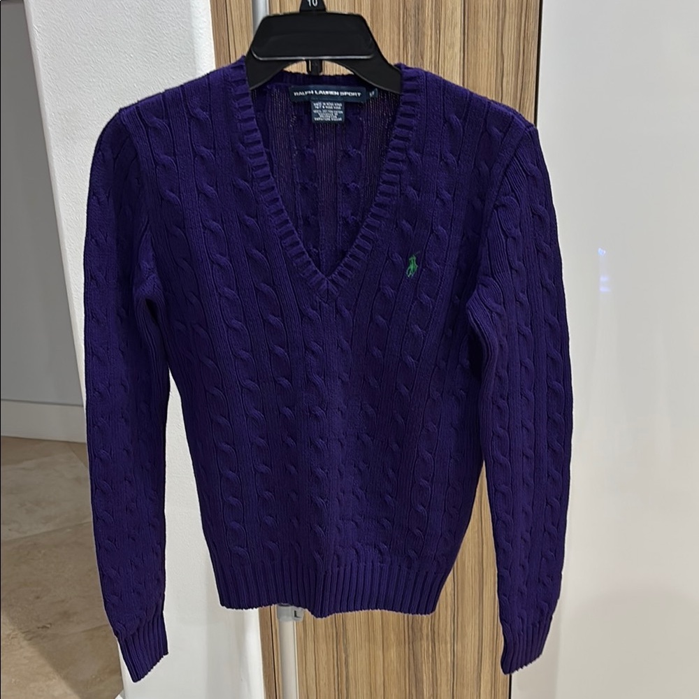 Ralph Lauren Deep Purple V-Neck Sweater